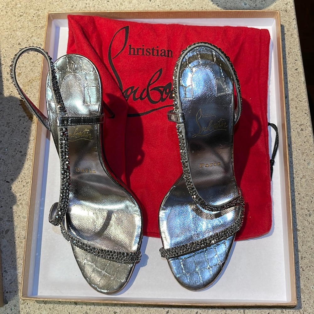 Christian Louboutin Rosalie Strass 100 suede met/Ali